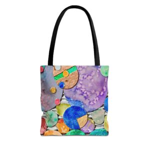 Pops Dots Purple and Orange Tote Bag