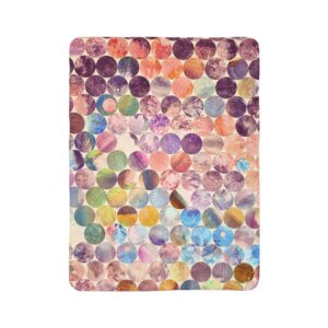 Colorful Fleece Sherpa Blanket - Multicolored Paper Dots