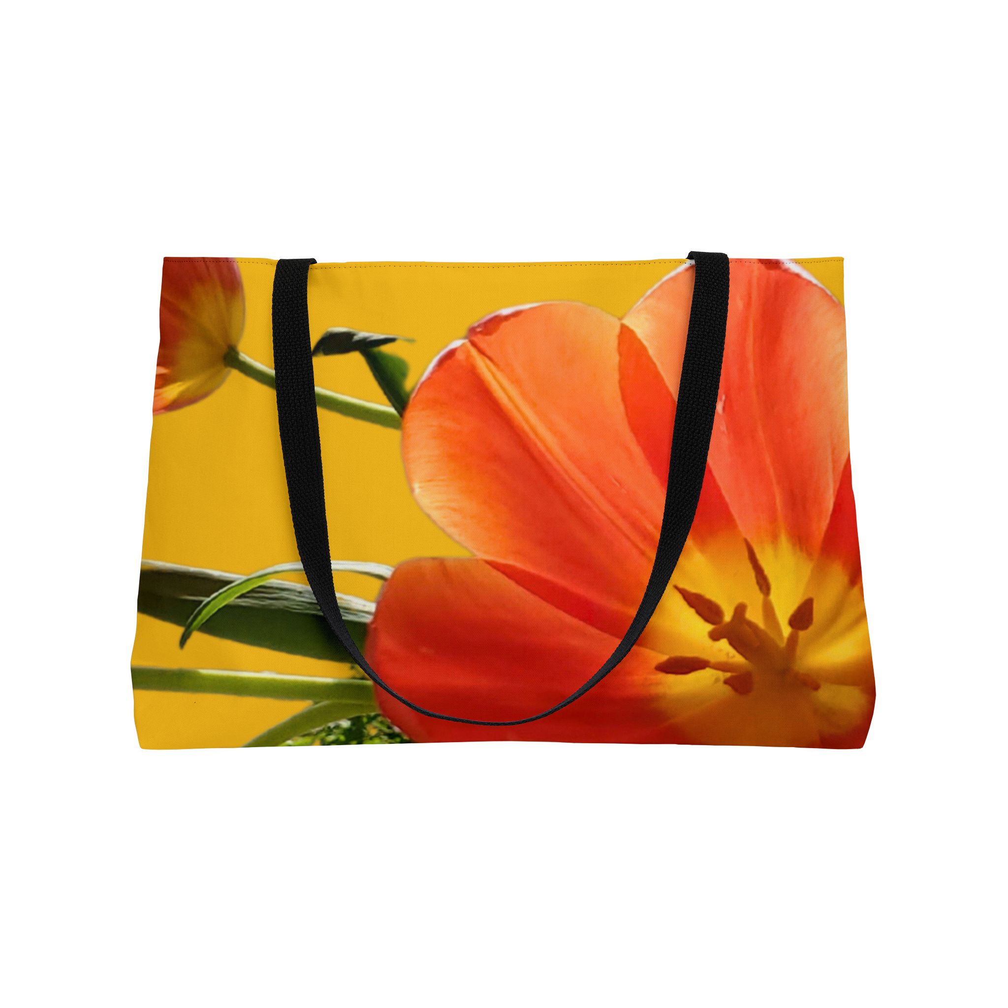 Tulips on Yellow Weekender Tote Bag - Image 3