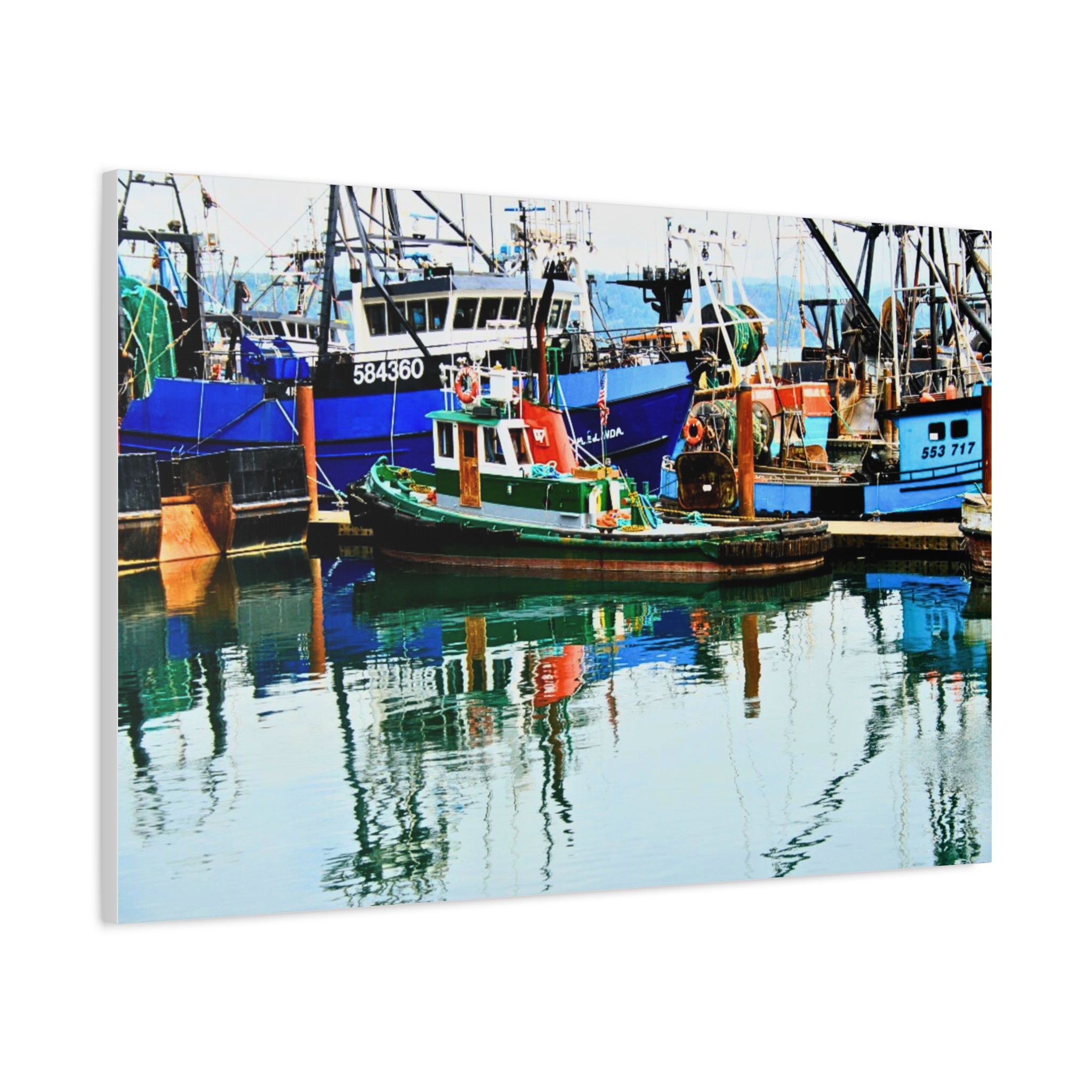 Canvas Print--Harbor Boat Reflections - Image 3