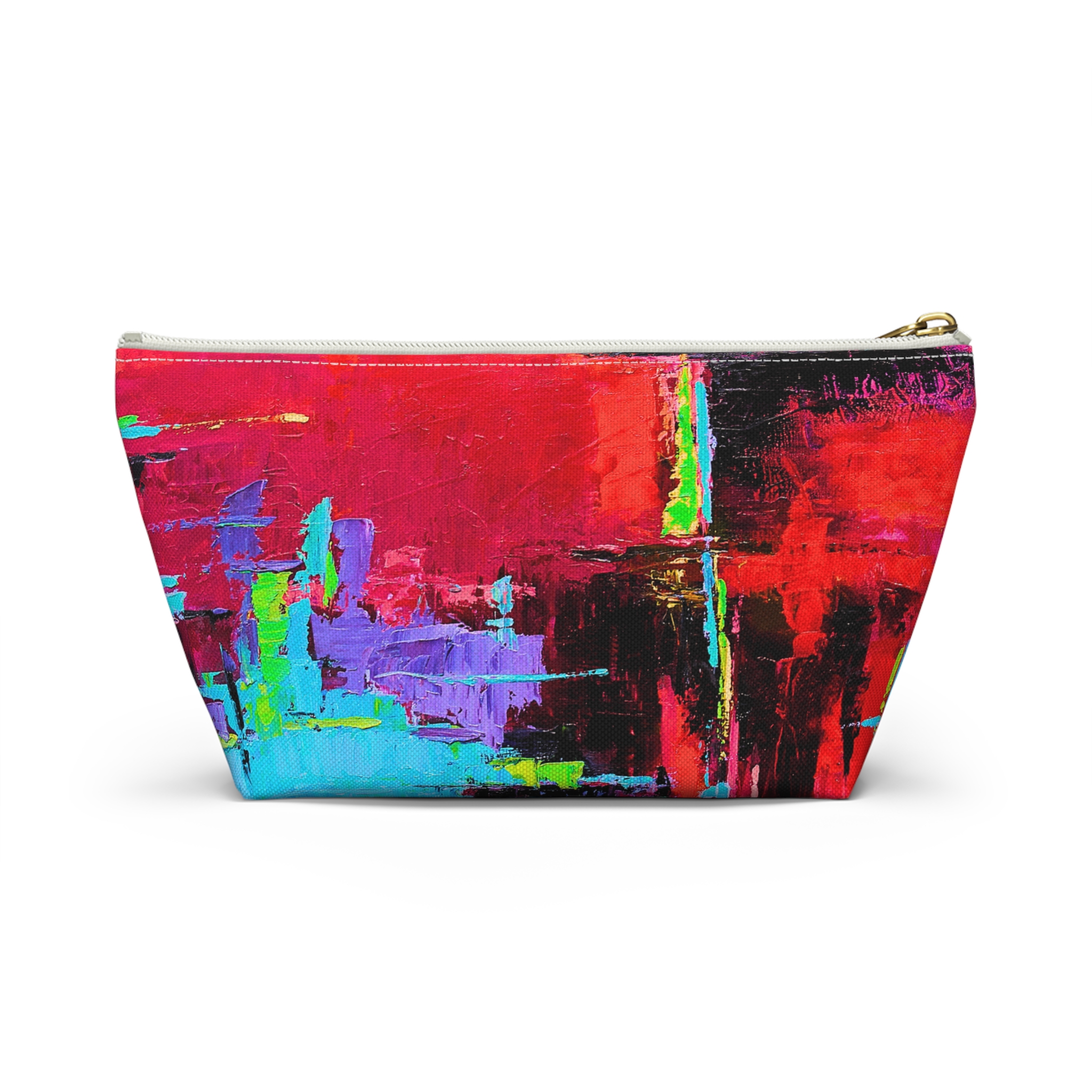 Accessory Pouch w T-bottom Big Red Abstract - Image 14