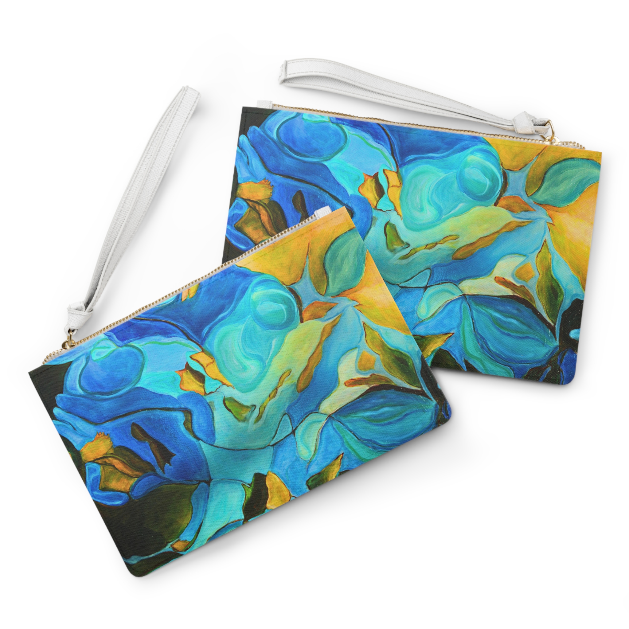 Clutch Bag - River Muse in Blue and Teal - Image 3