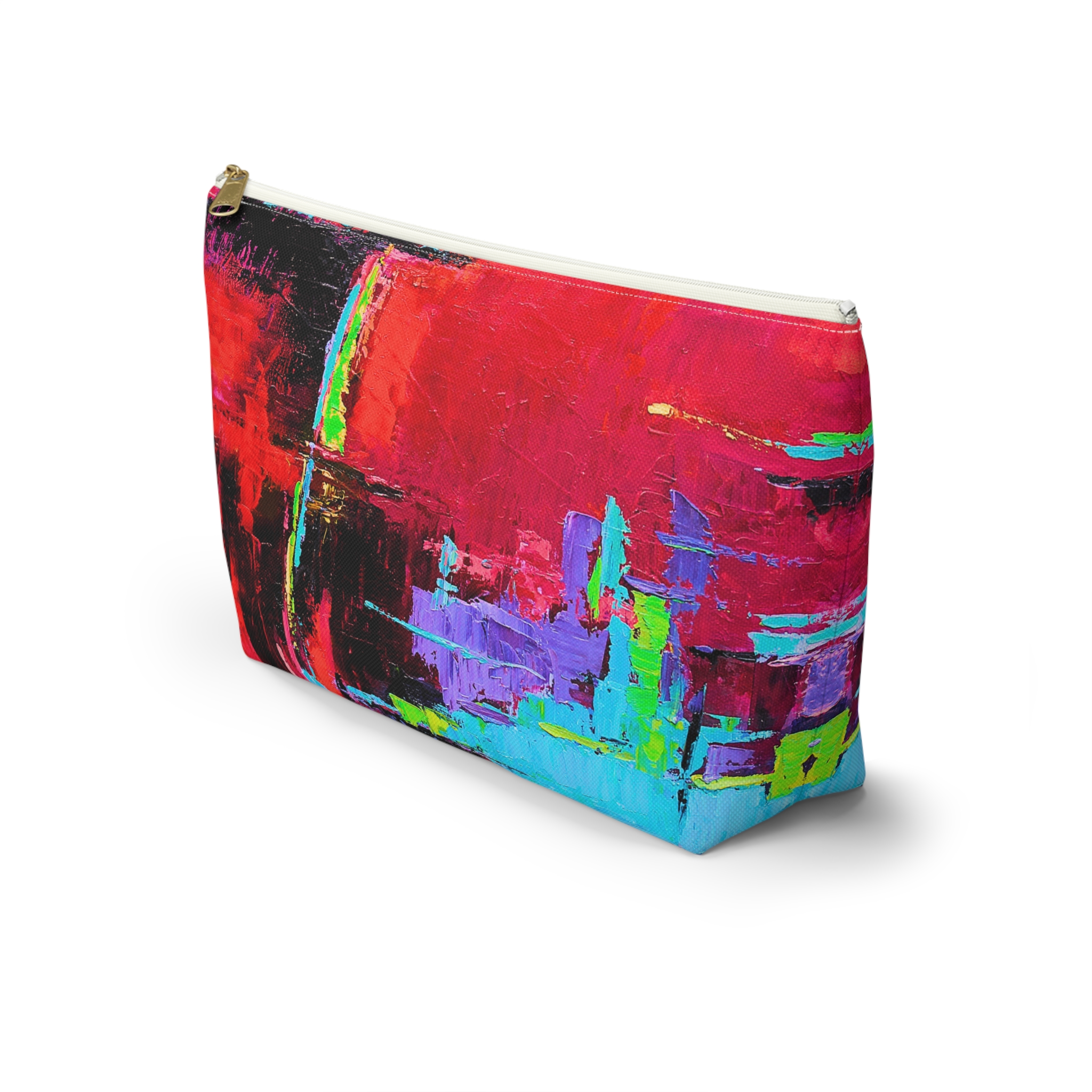 Accessory Pouch w T-bottom Big Red Abstract - Image 7