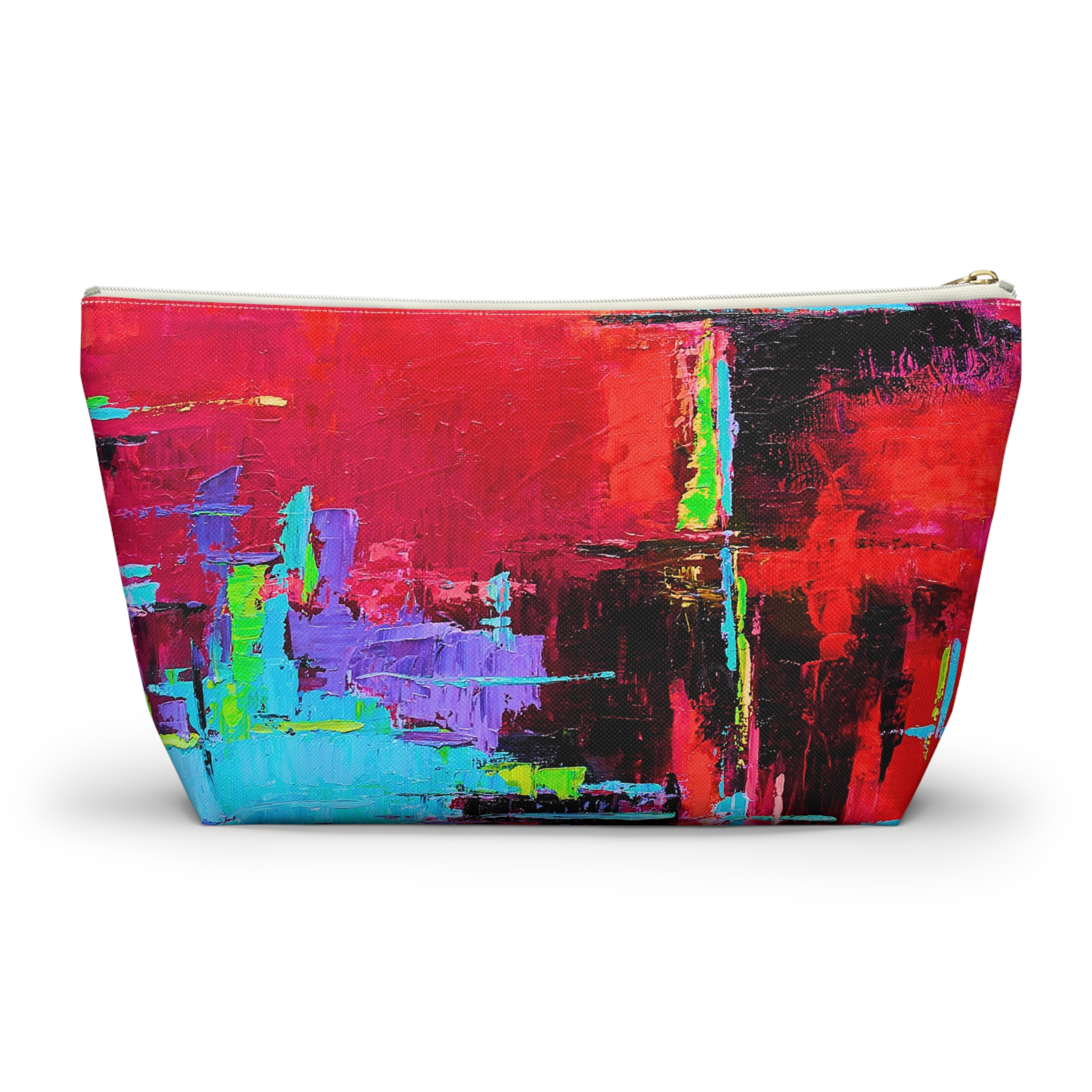 Accessory Pouch w T-bottom Big Red Abstract - Image 6