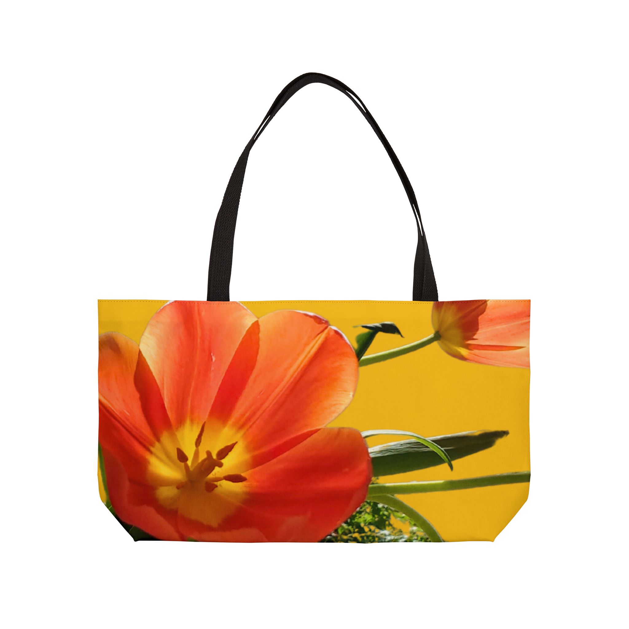 Tulips on Yellow Weekender Tote Bag - Image 2