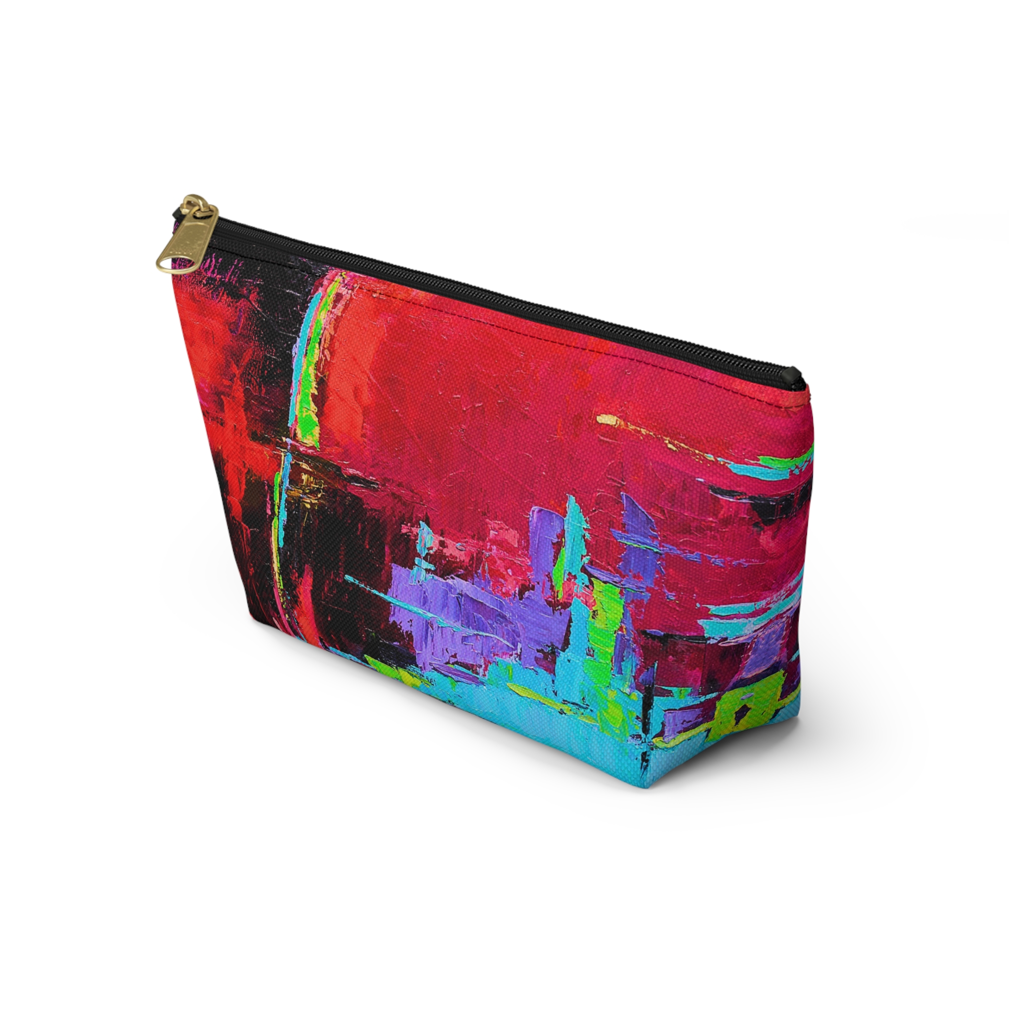 Accessory Pouch w T-bottom Big Red Abstract - Image 11