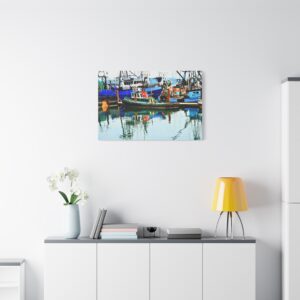 Canvas Print--Harbor Boat Reflections