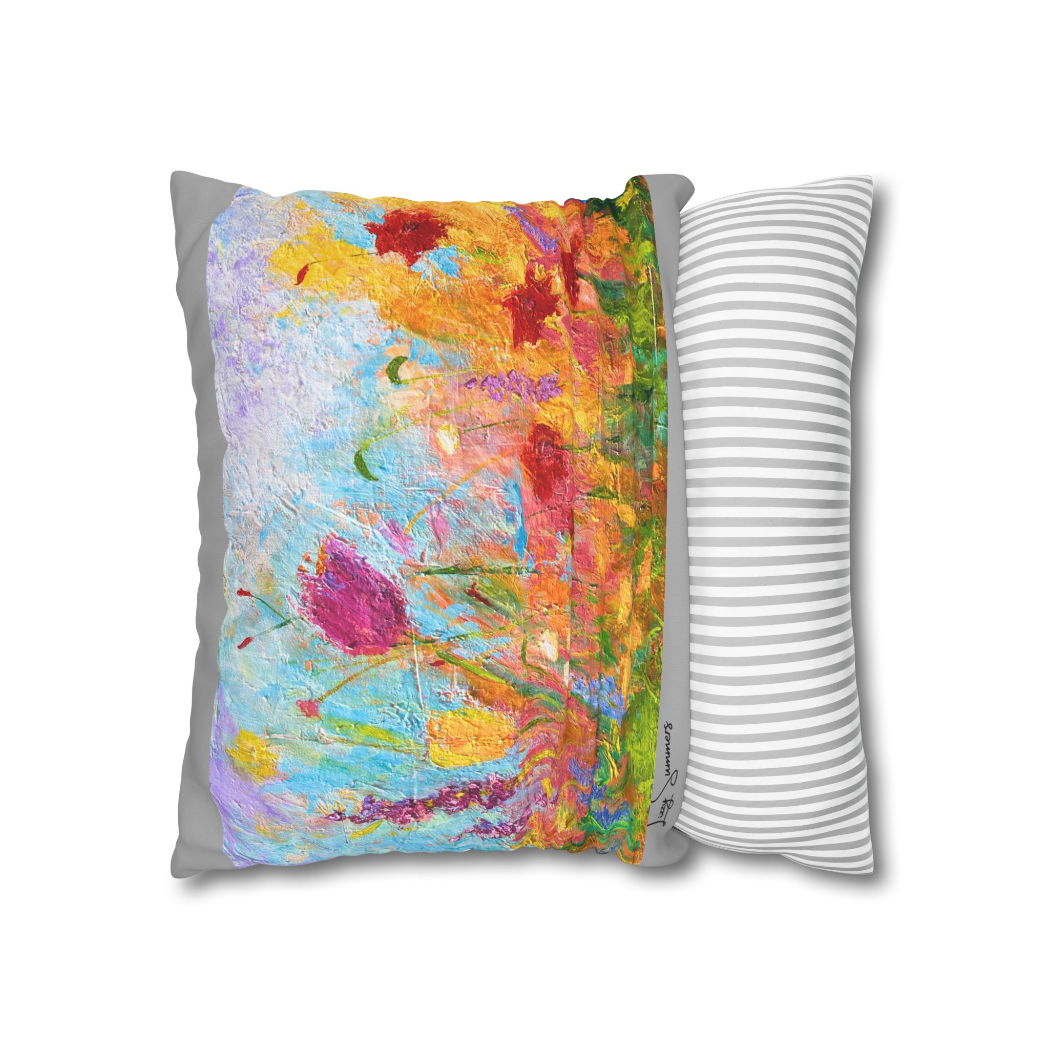 Floral Canvas Pillowcase — Painted Wildflower - Image 9