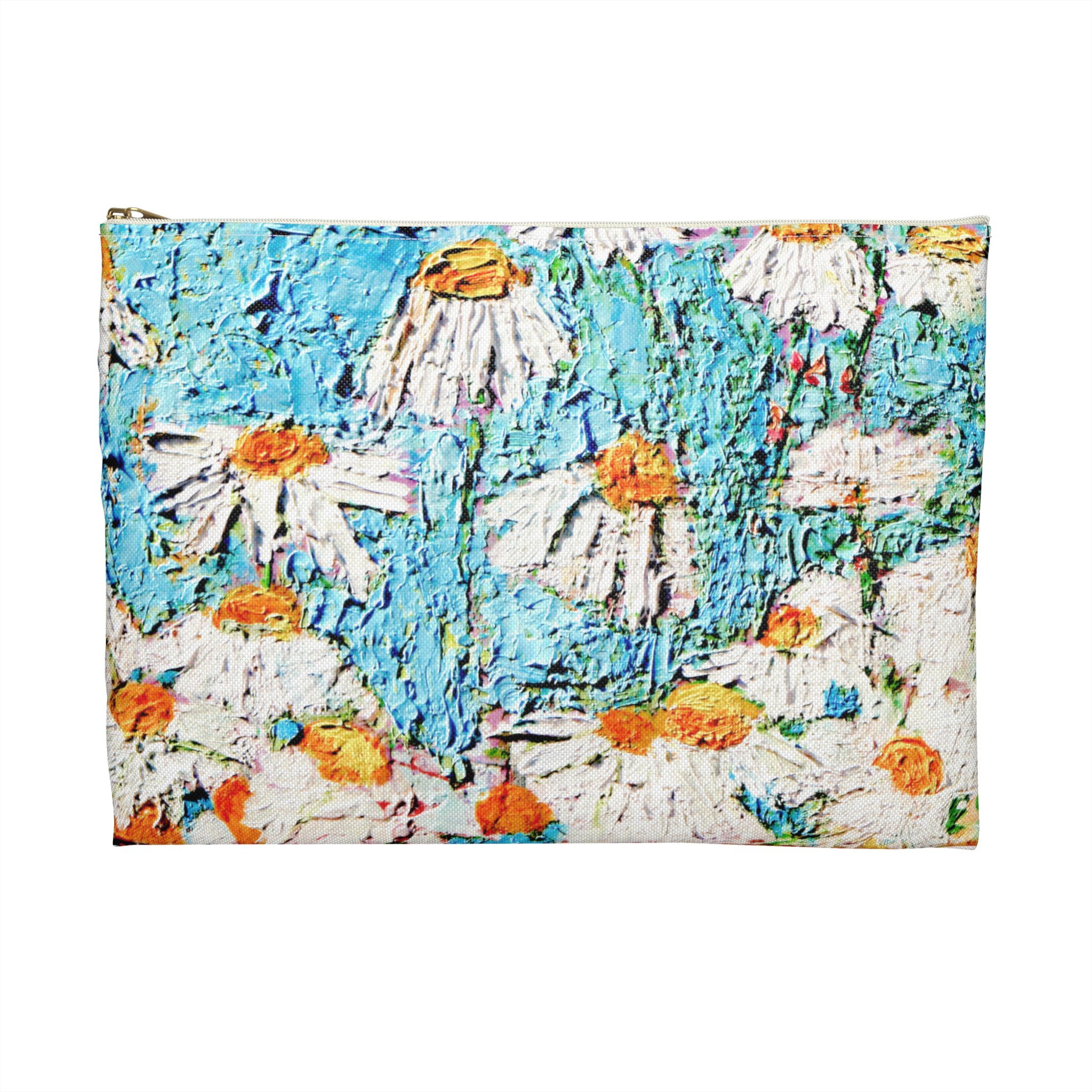 Flat Accessory Pouch Daisies in the Sky - Image 6