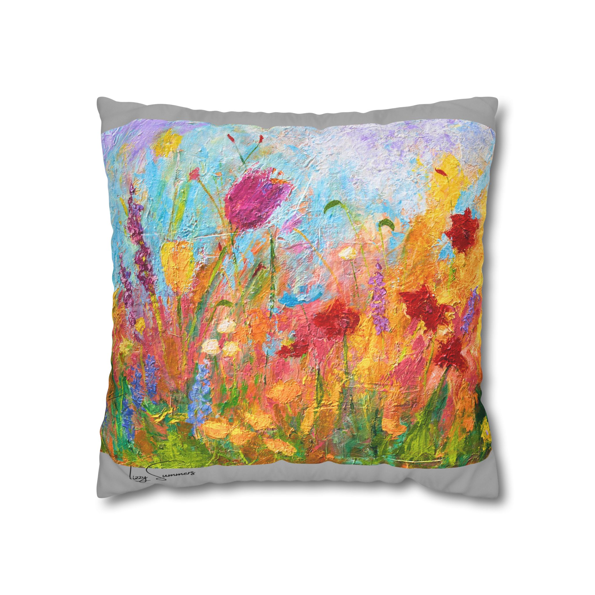 Floral Canvas Pillowcase — Painted Wildflower - Image 10