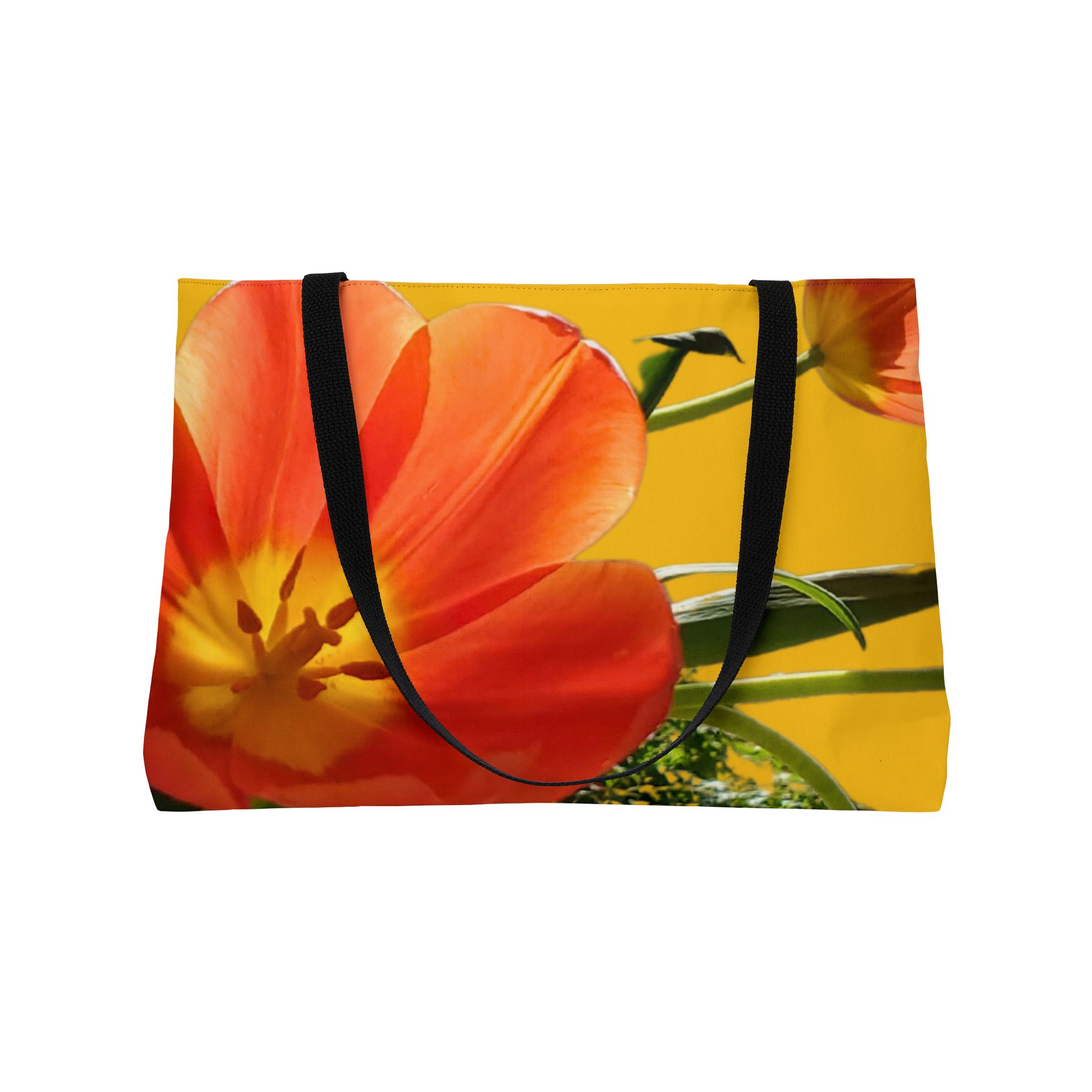 Tulips on Yellow Weekender Tote Bag - Image 4