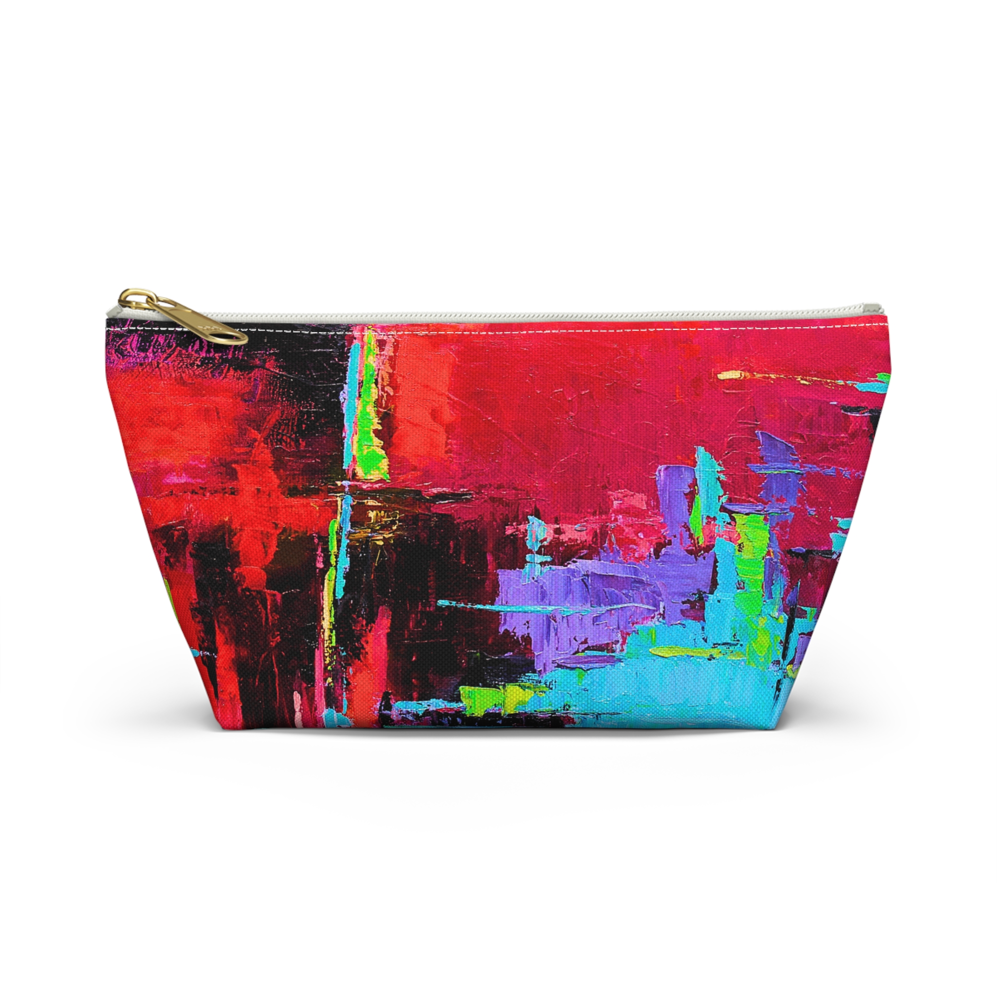 Accessory Pouch w T-bottom Big Red Abstract - Image 13