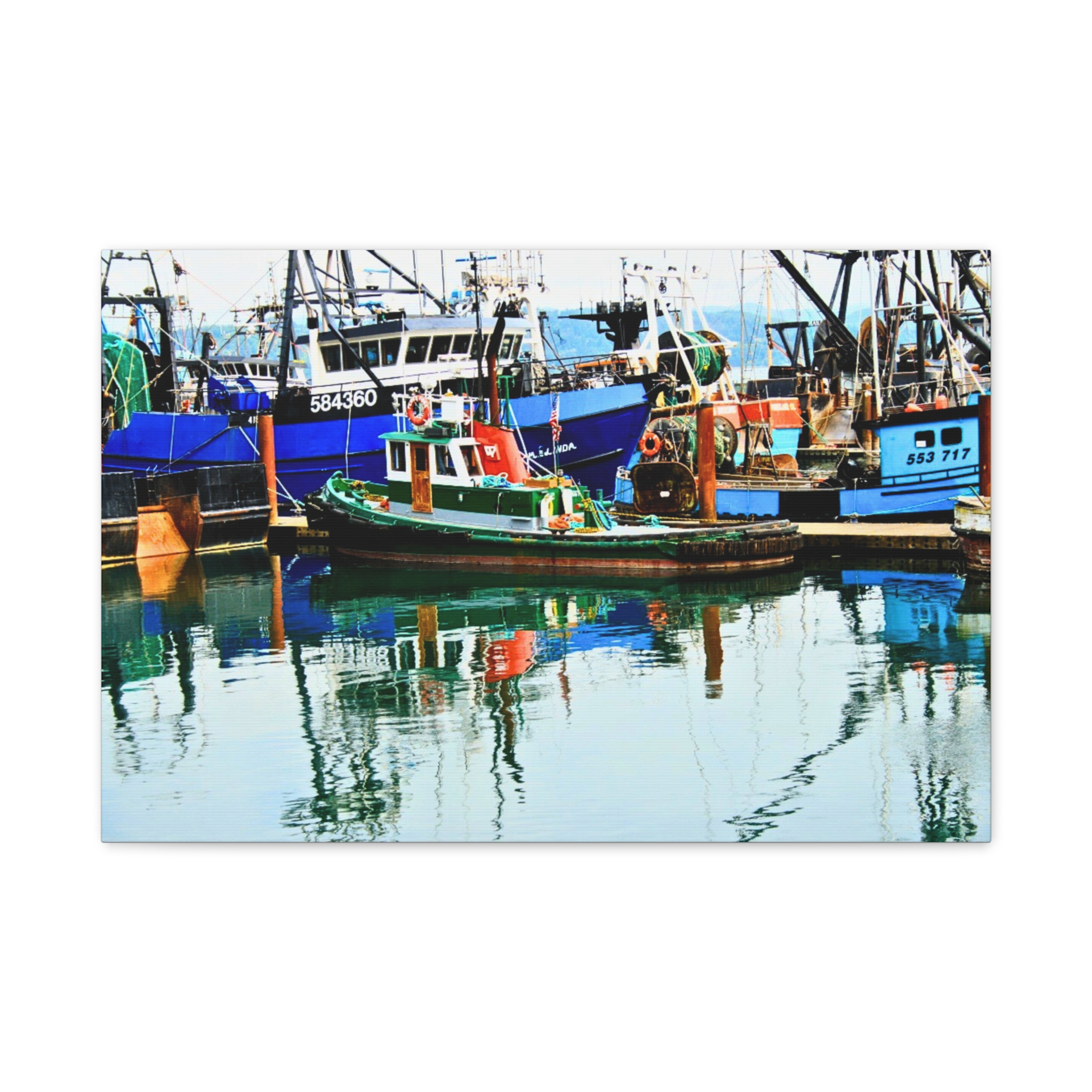 Canvas Print--Harbor Boat Reflections - Image 9