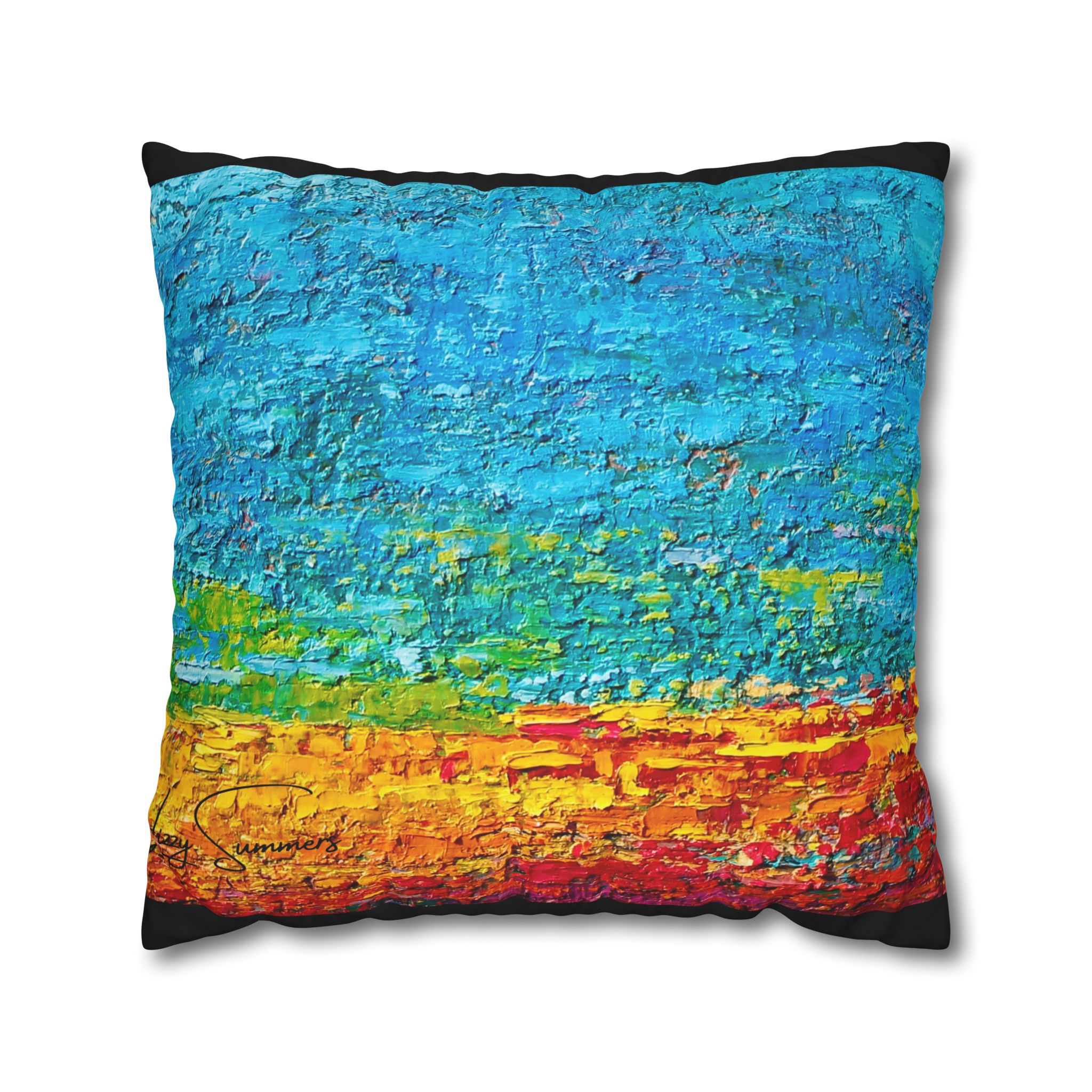 Abstract Canvas Pillowcase —Heavy Texture Painted Sunset - Image 20
