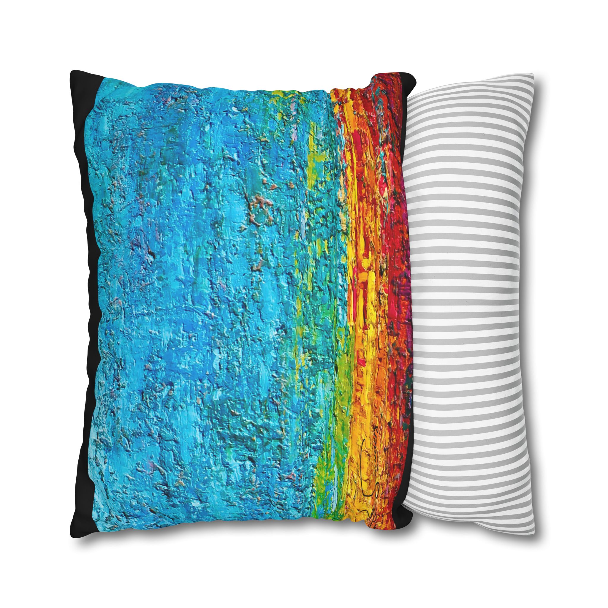 Abstract Canvas Pillowcase —Heavy Texture Painted Sunset - Image 24