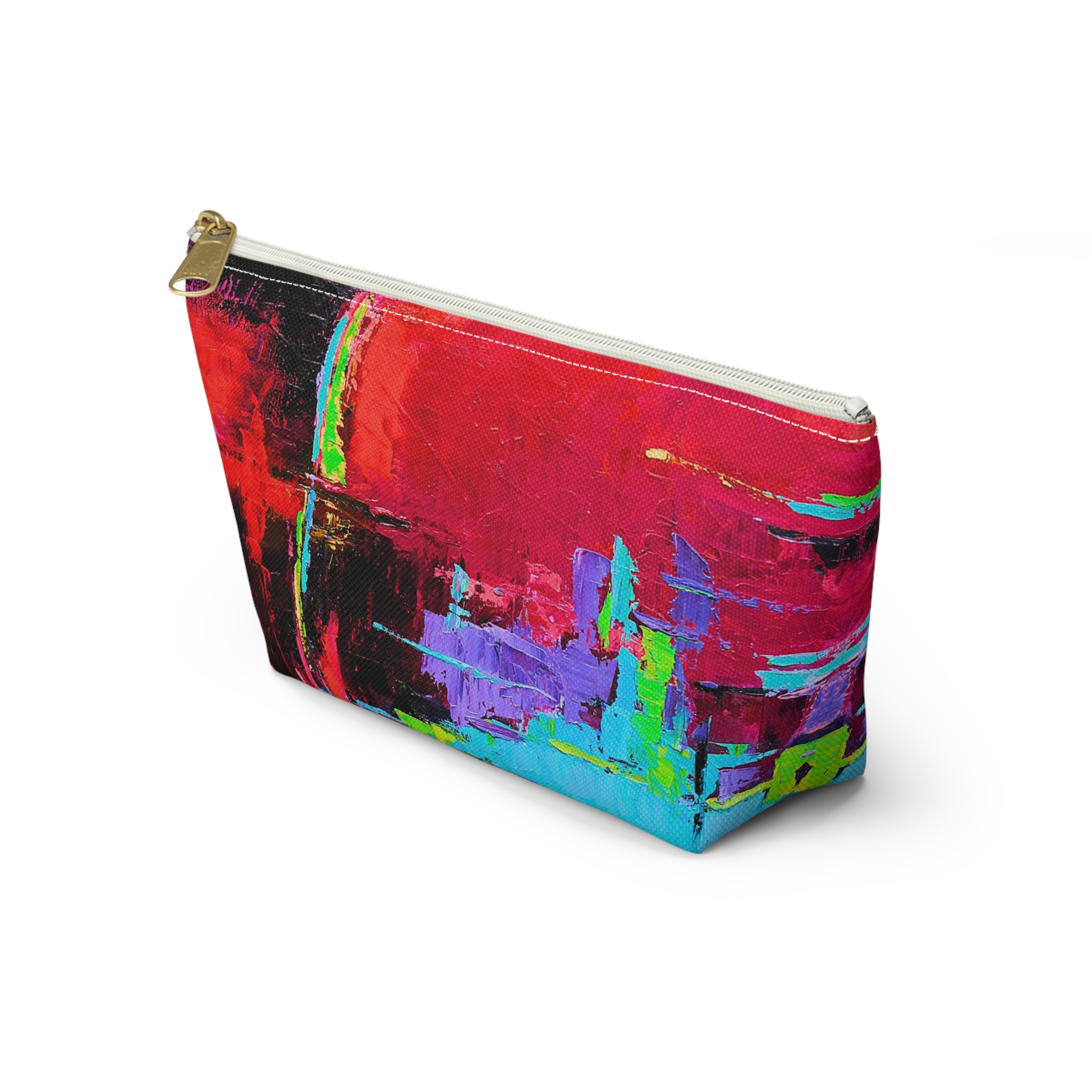Accessory Pouch w T-bottom Big Red Abstract - Image 15