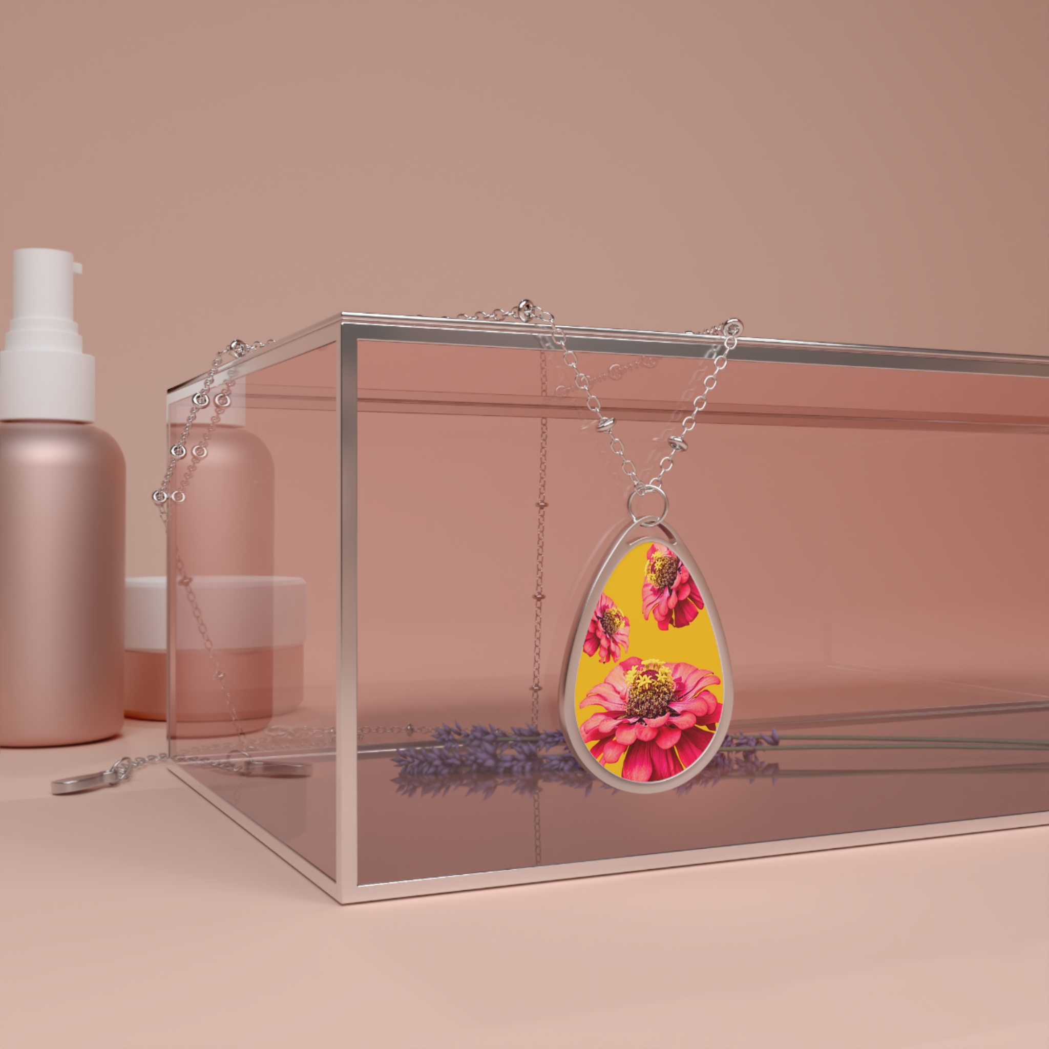 Pendent Pink Daliha on Yellow - Image 4