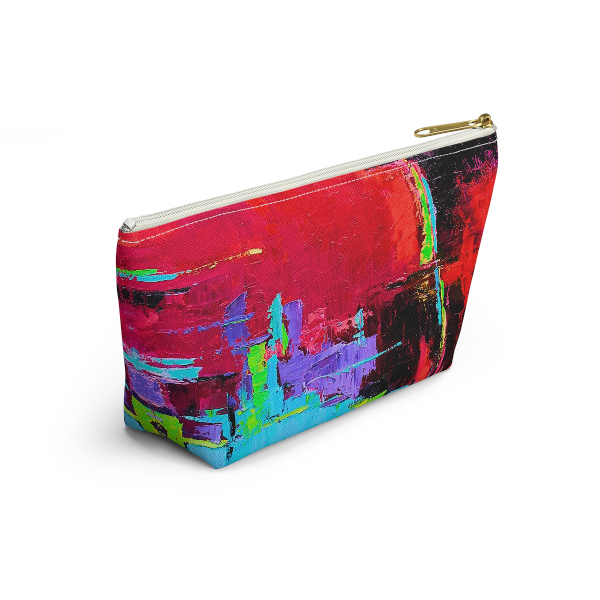 Accessory Pouch w T-bottom Big Red Abstract - Image 16