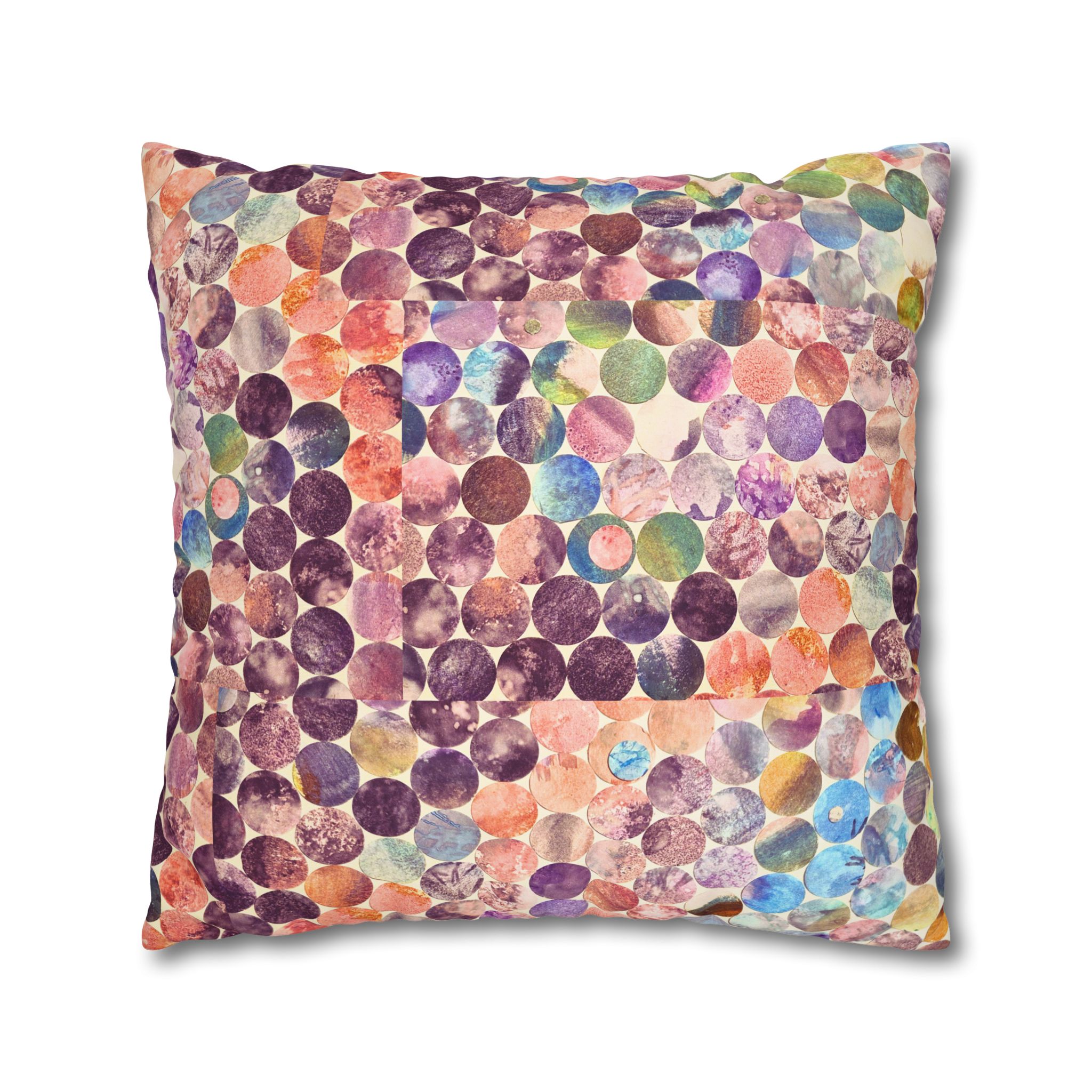 Canvas Square Pillowcase —Multicolored Paper Dots - Image 18