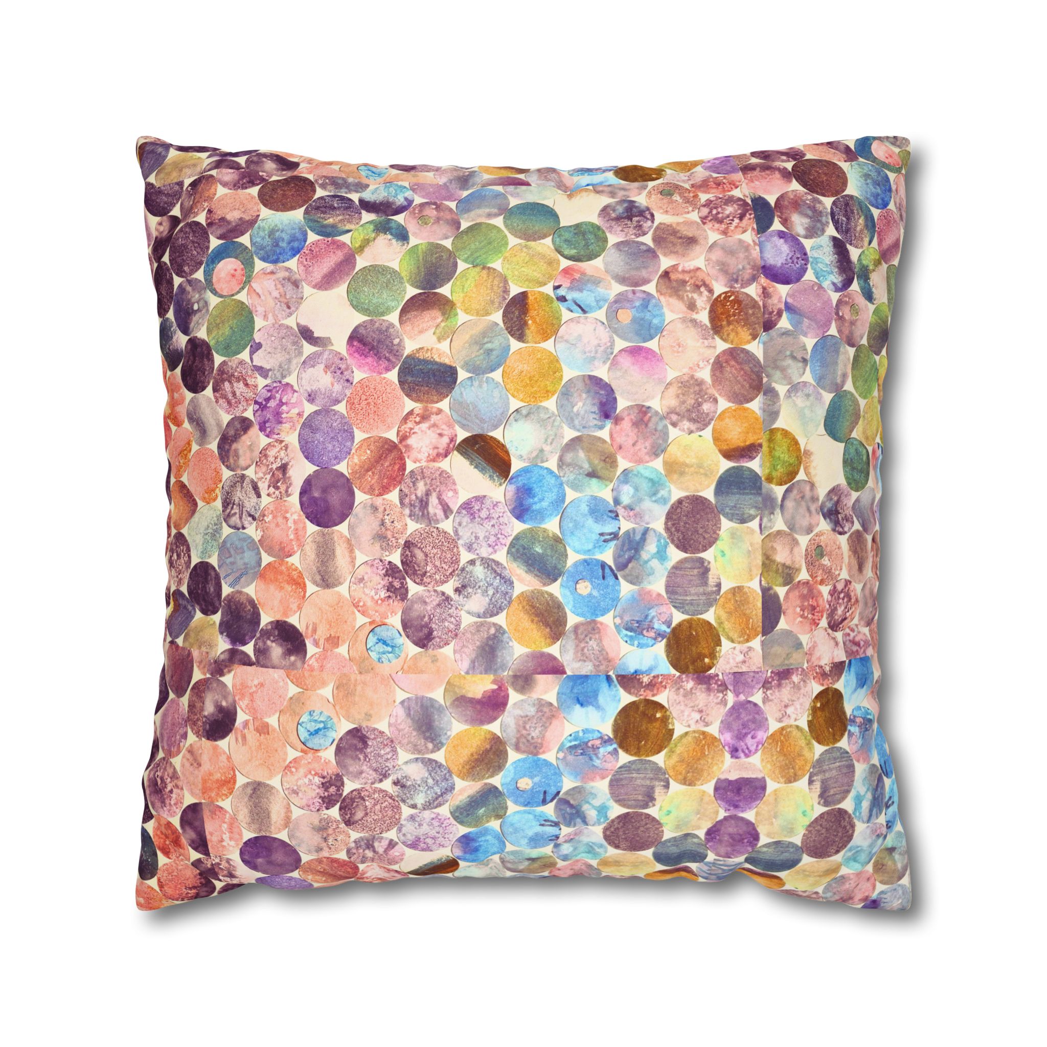 Canvas Square Pillowcase —Multicolored Paper Dots - Image 20