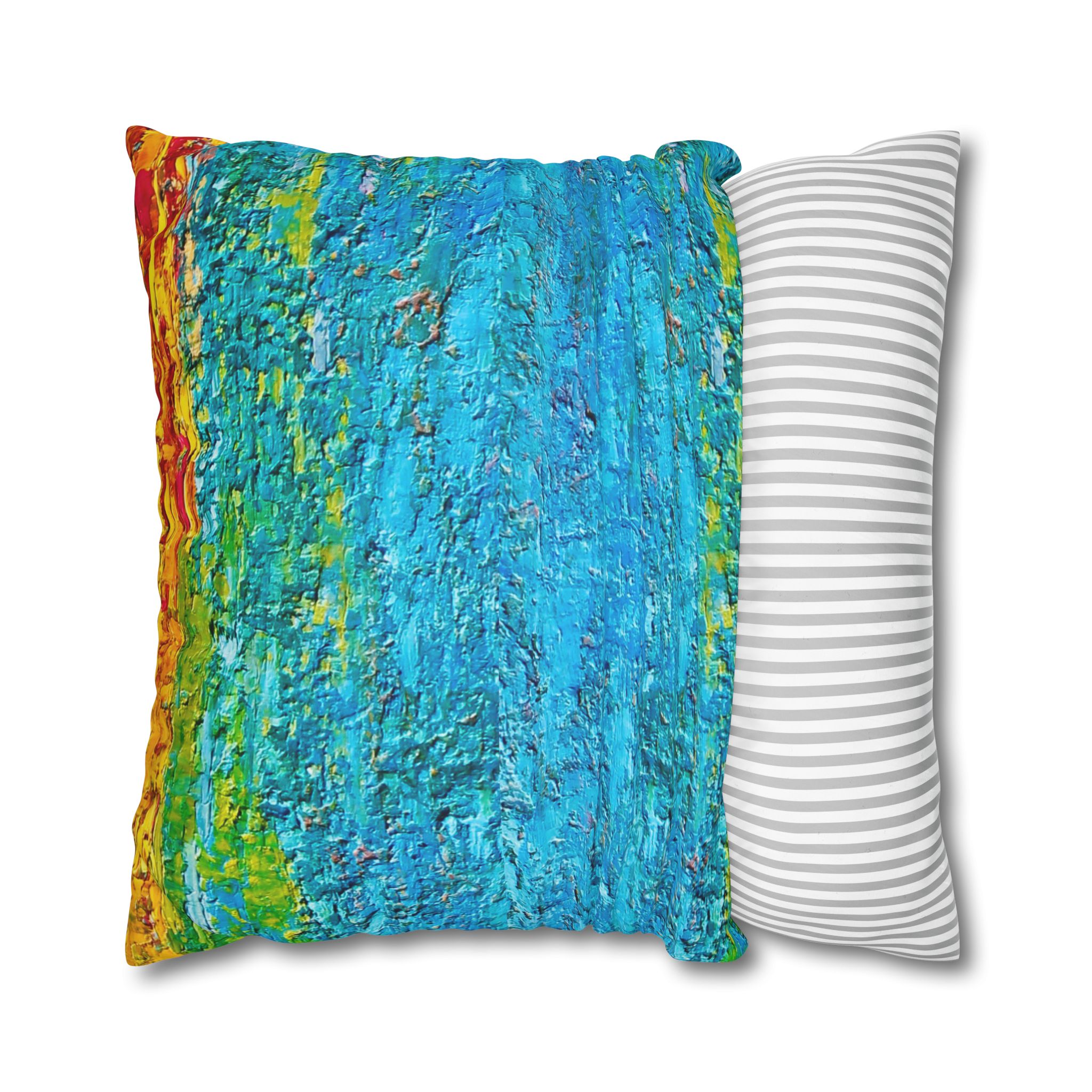 Abstract Canvas Pillowcase —Painted Blue Heavy Texture - Image 22