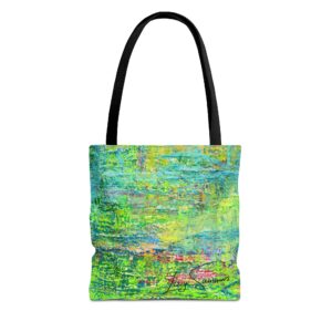 Shimmering Neon Green Tote Bag