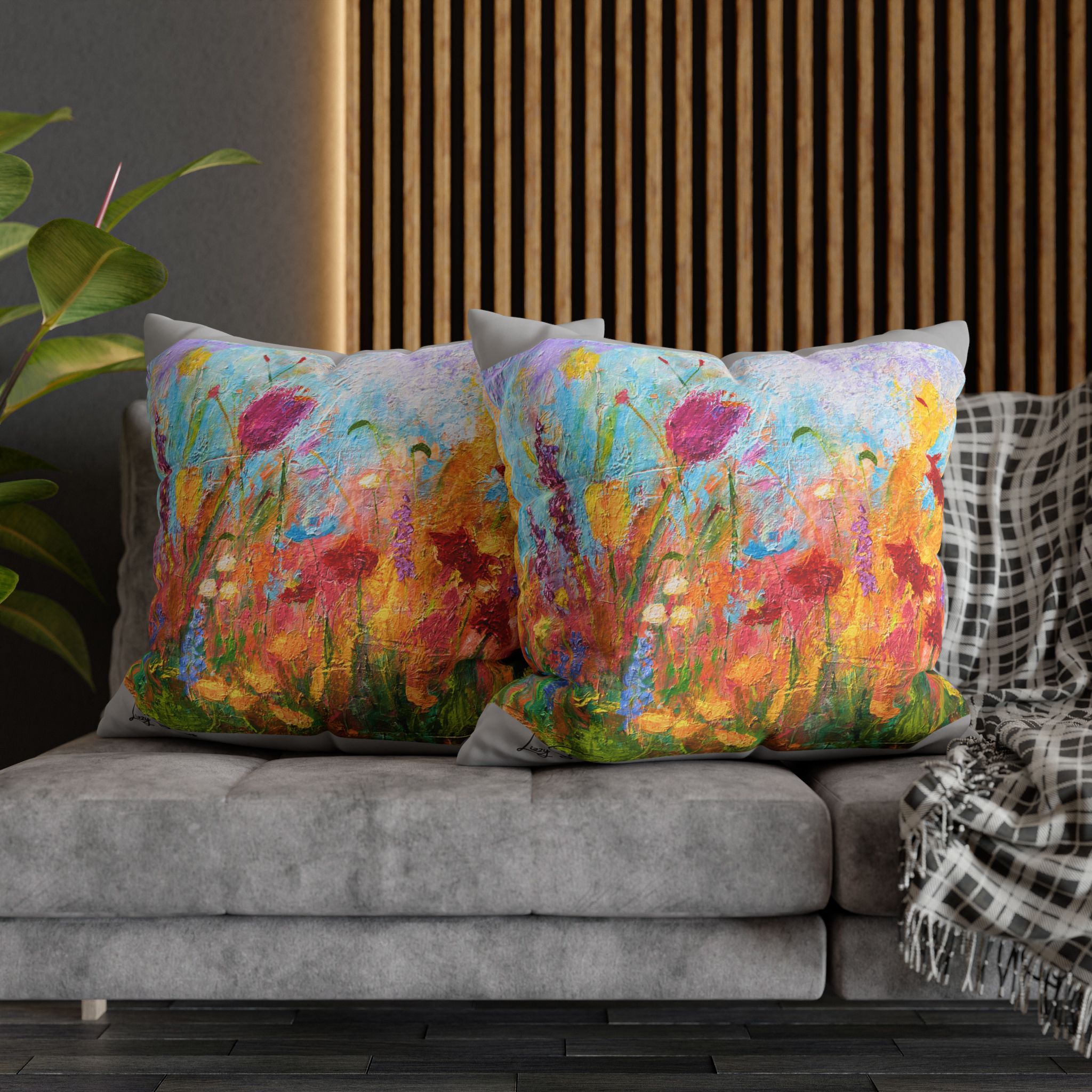 Floral Canvas Pillowcase — Painted Wildflower - Image 26