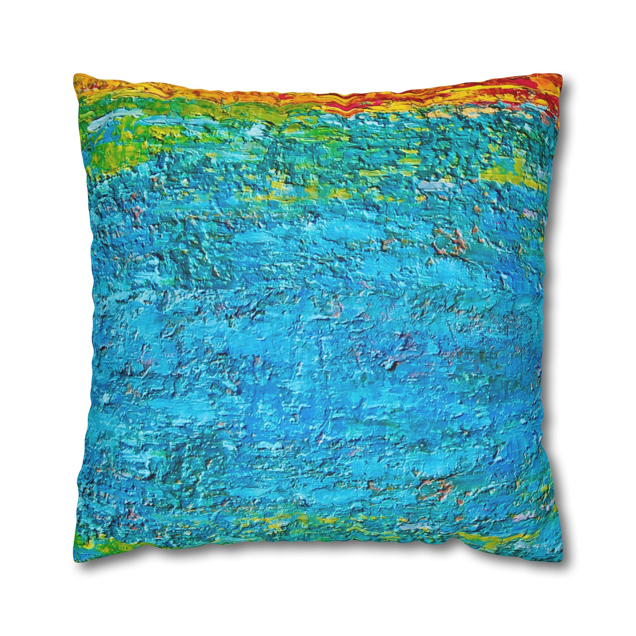 Abstract Canvas Pillowcase —Painted Blue Heavy Texture - Image 25