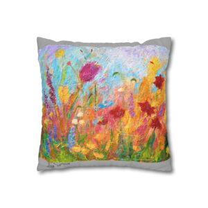 Floral Canvas Pillowcase — Painted Wildflower