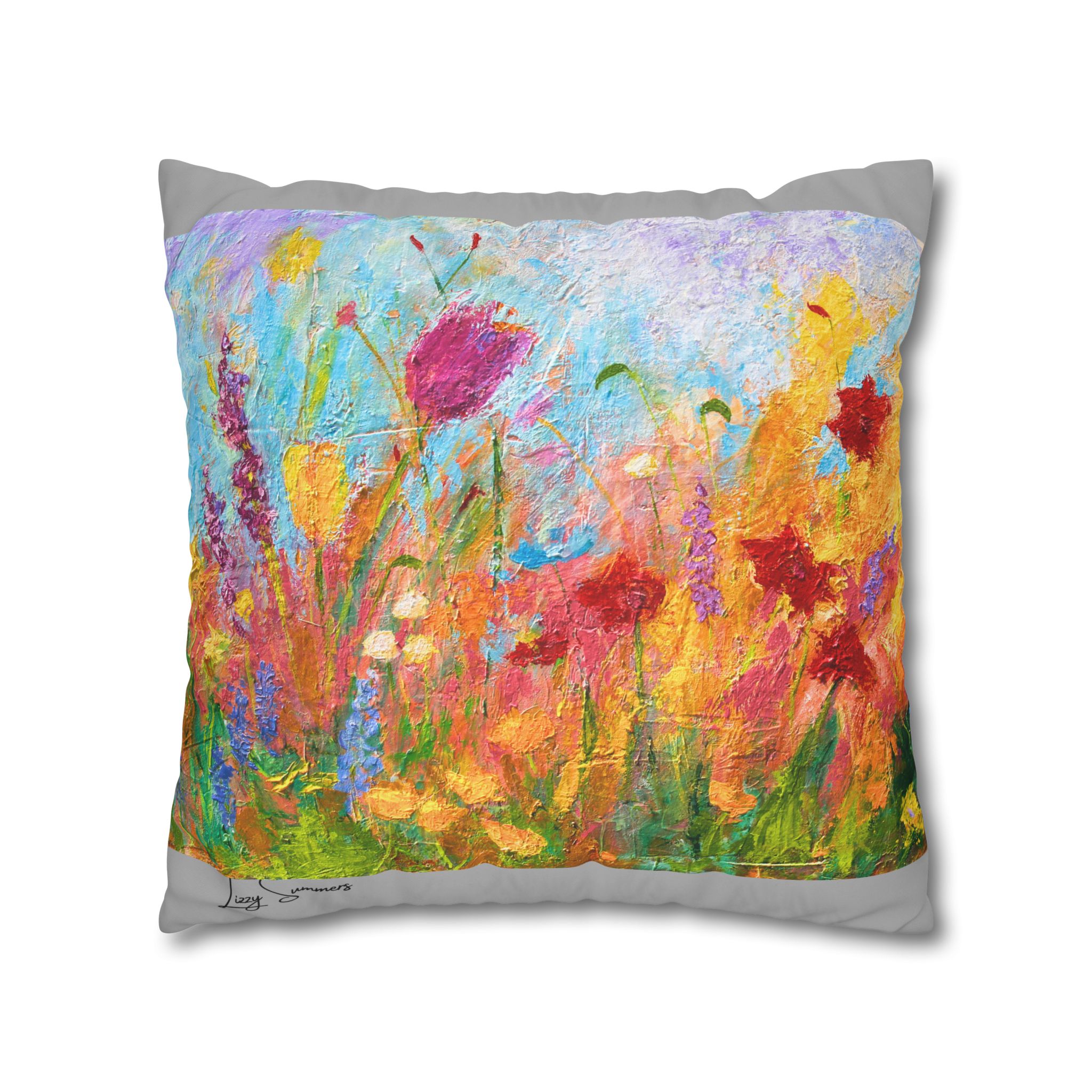 Floral Canvas Pillowcase — Painted Wildflower - Image 13