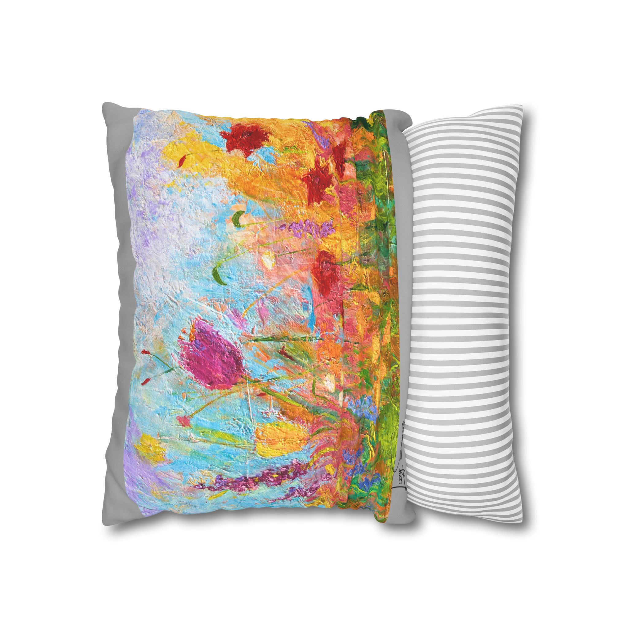 Floral Canvas Pillowcase — Painted Wildflower - Image 7