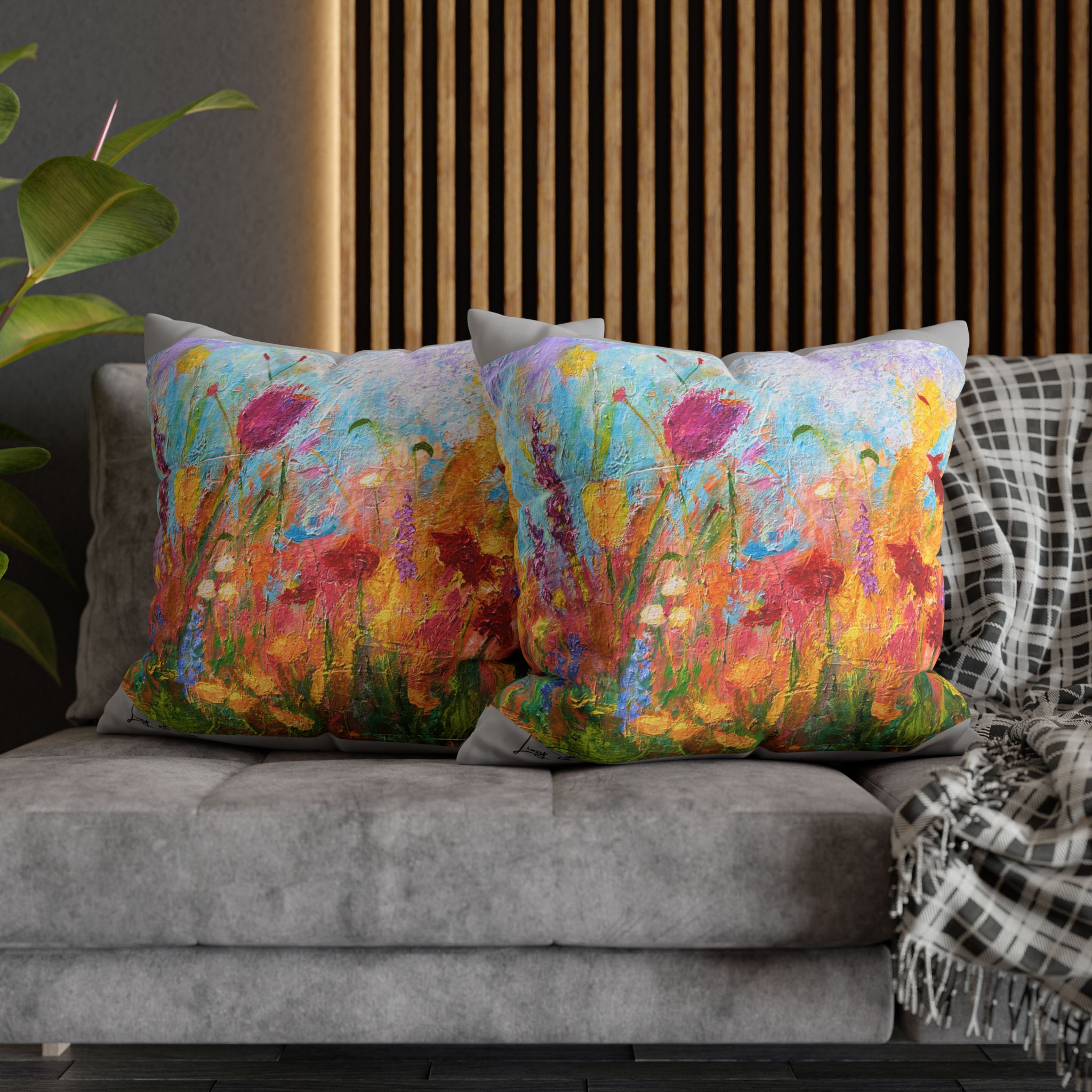 Floral Canvas Pillowcase — Painted Wildflower - Image 21