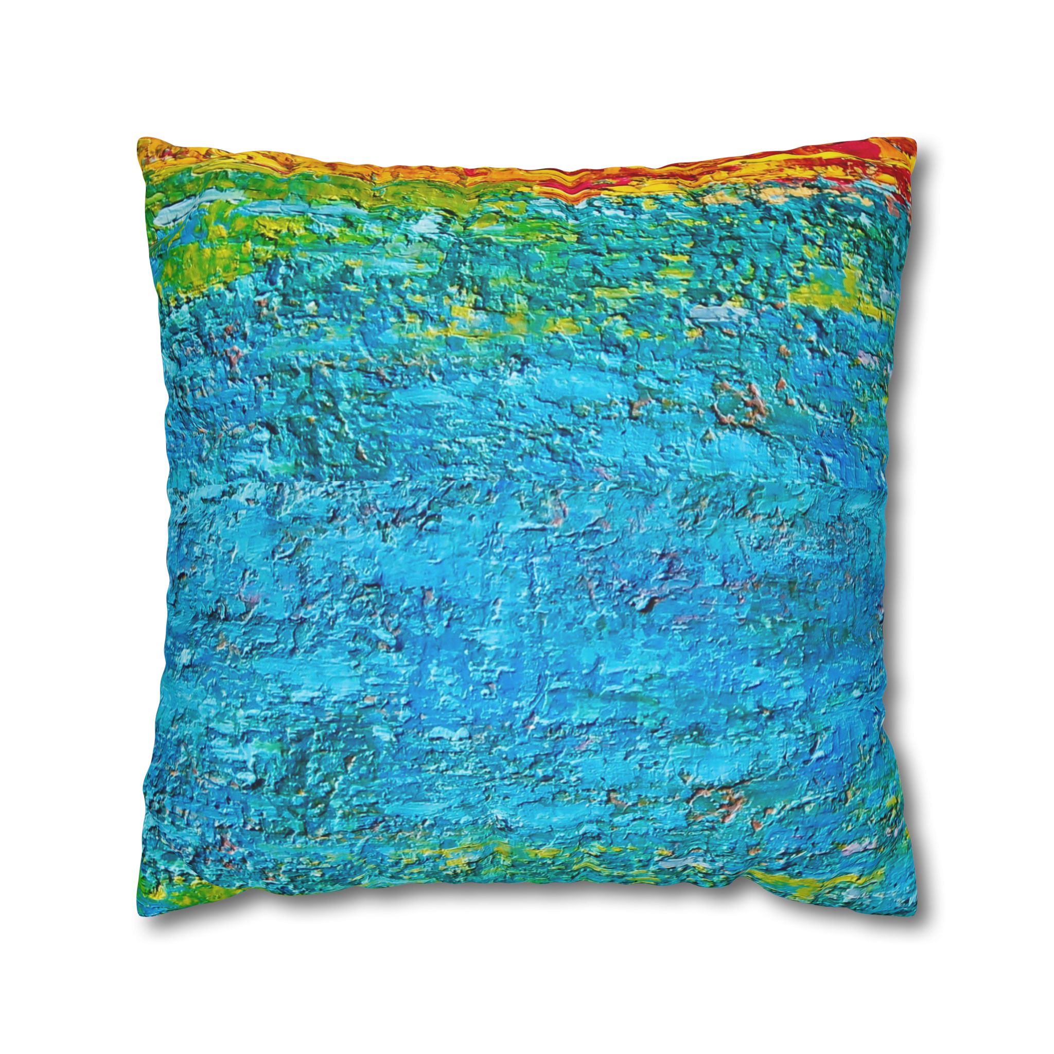 Abstract Canvas Pillowcase —Painted Blue Heavy Texture - Image 20