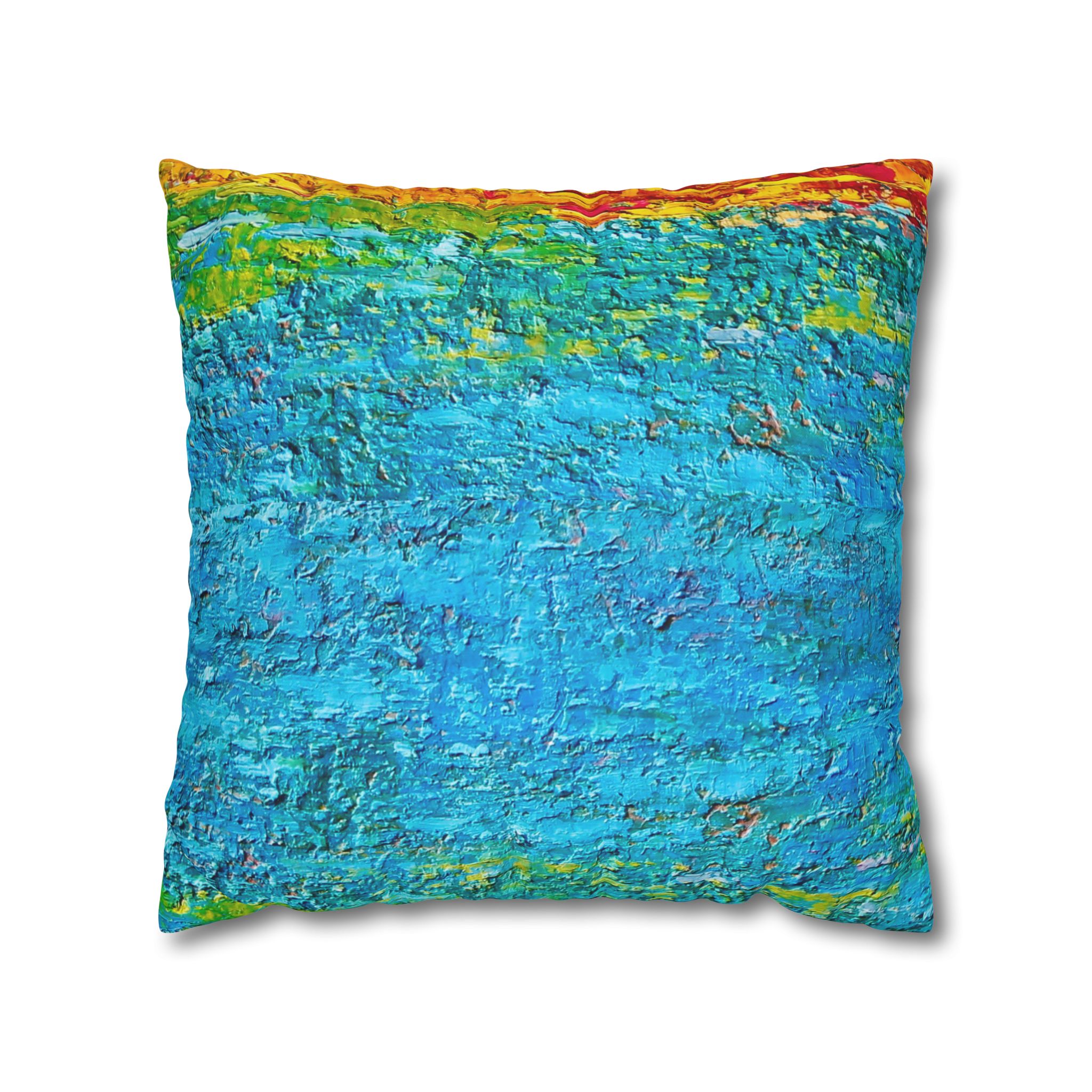 Abstract Canvas Pillowcase —Painted Blue Heavy Texture - Image 15