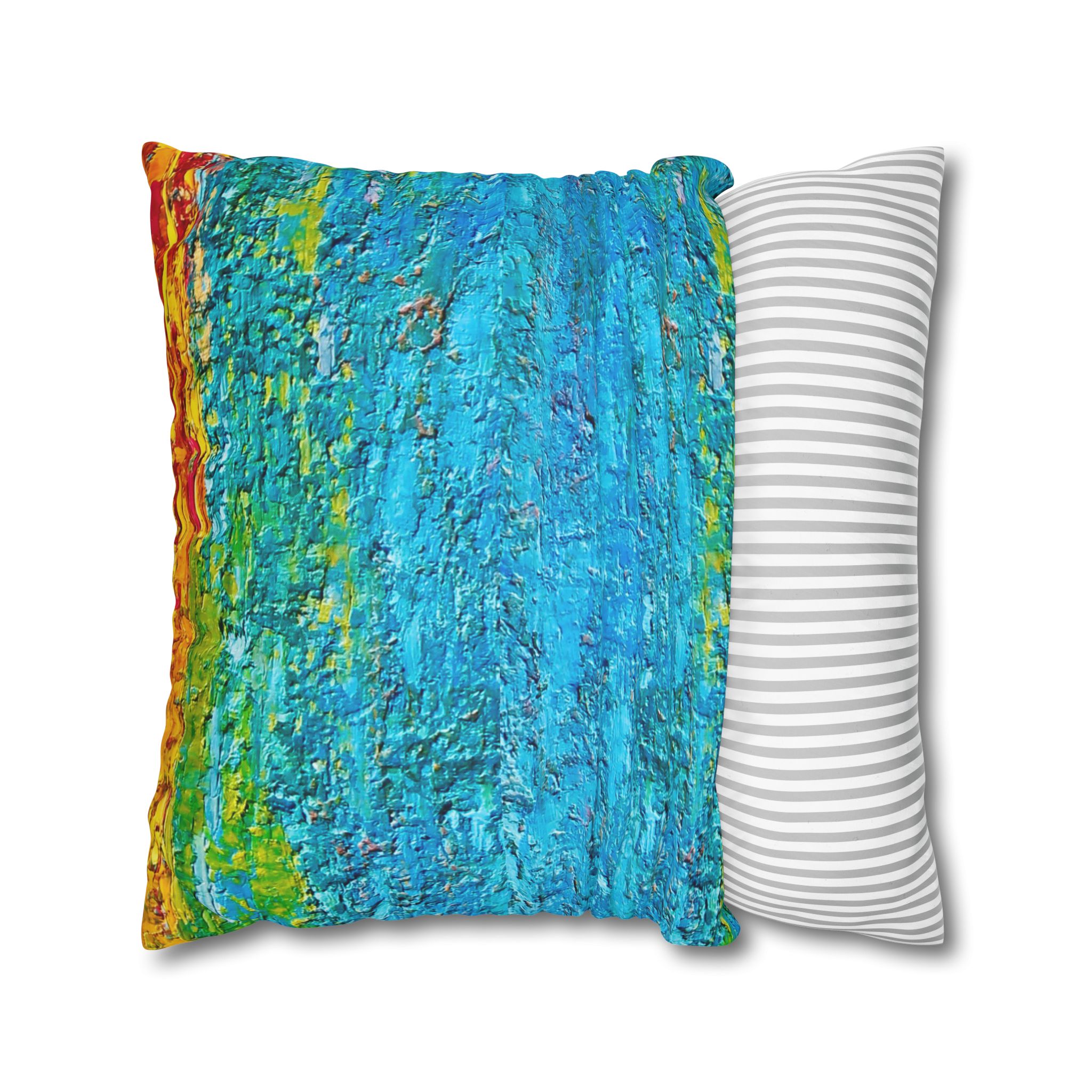 Abstract Canvas Pillowcase —Painted Blue Heavy Texture - Image 17