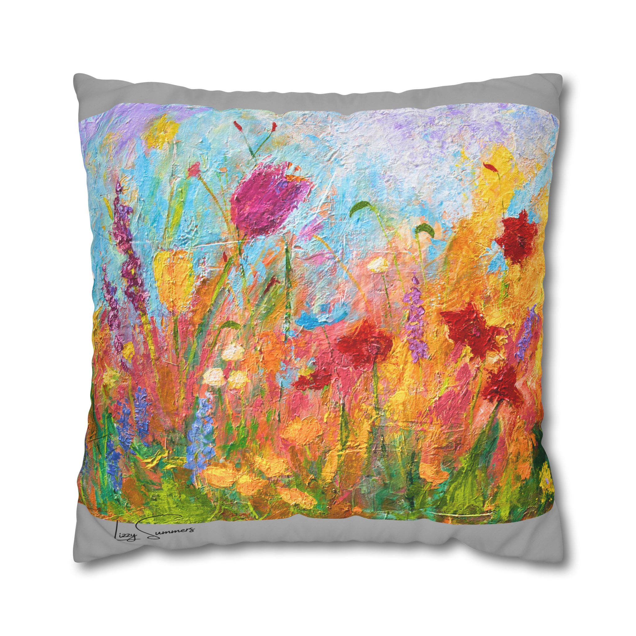 Floral Canvas Pillowcase — Painted Wildflower - Image 25