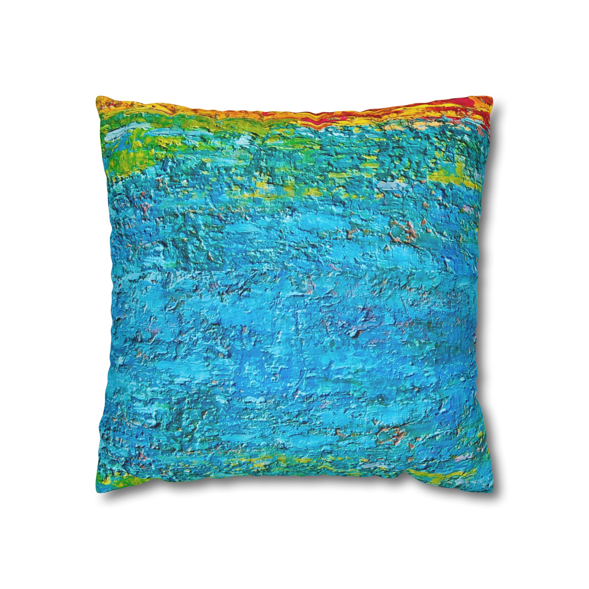 Abstract Canvas Pillowcase —Painted Blue Heavy Texture - Image 10