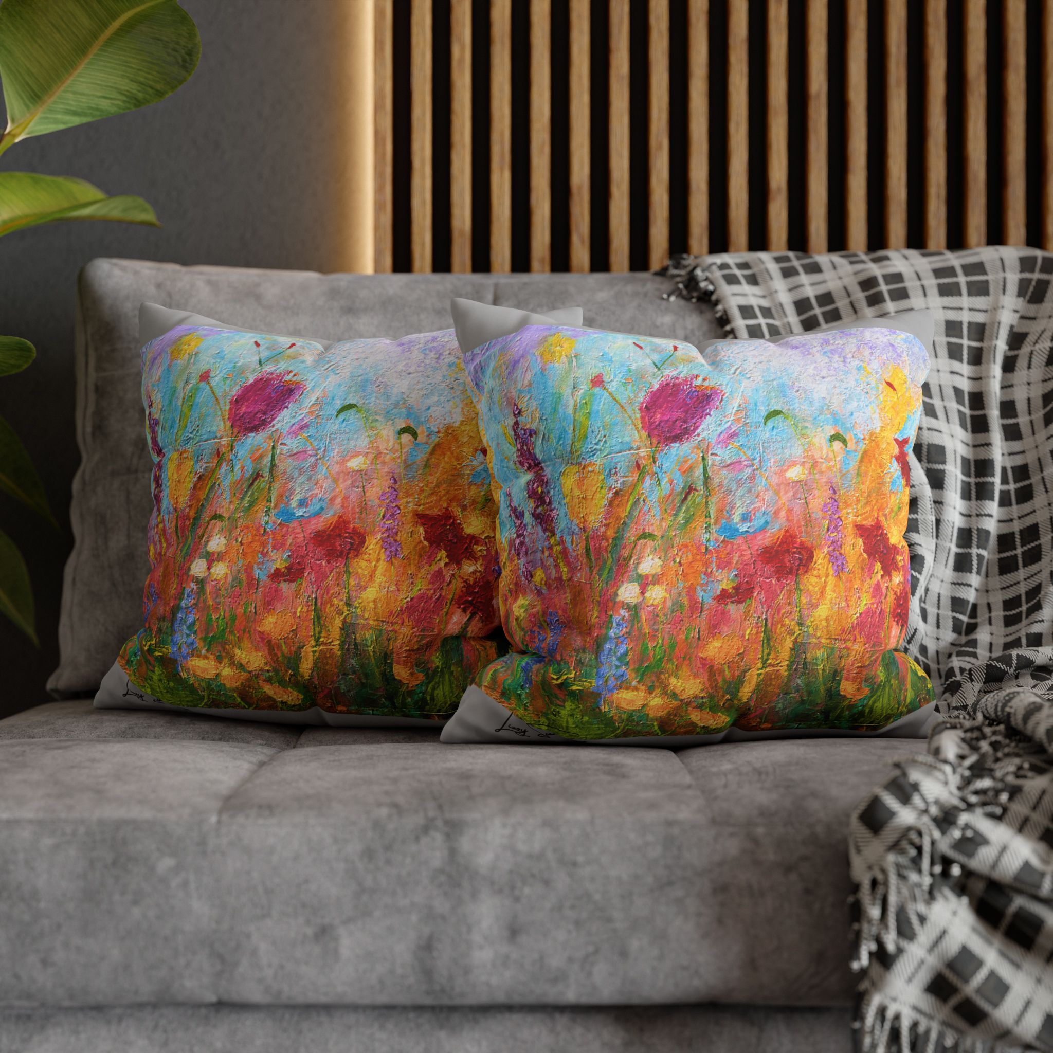 Floral Canvas Pillowcase — Painted Wildflower - Image 11